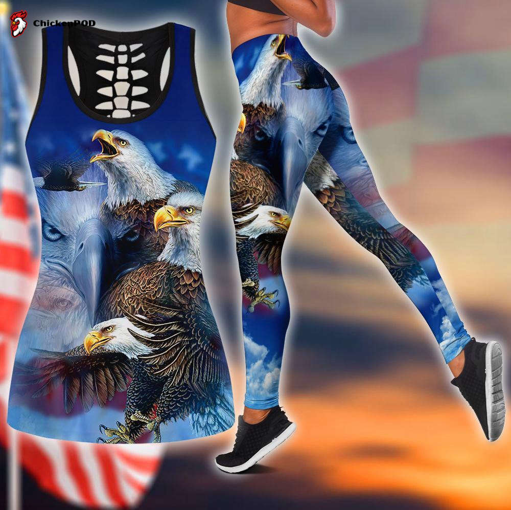 American 3D All Over Printed Legging + Hollow Tank American 3D All Over Printed Legging + Hollow Tank