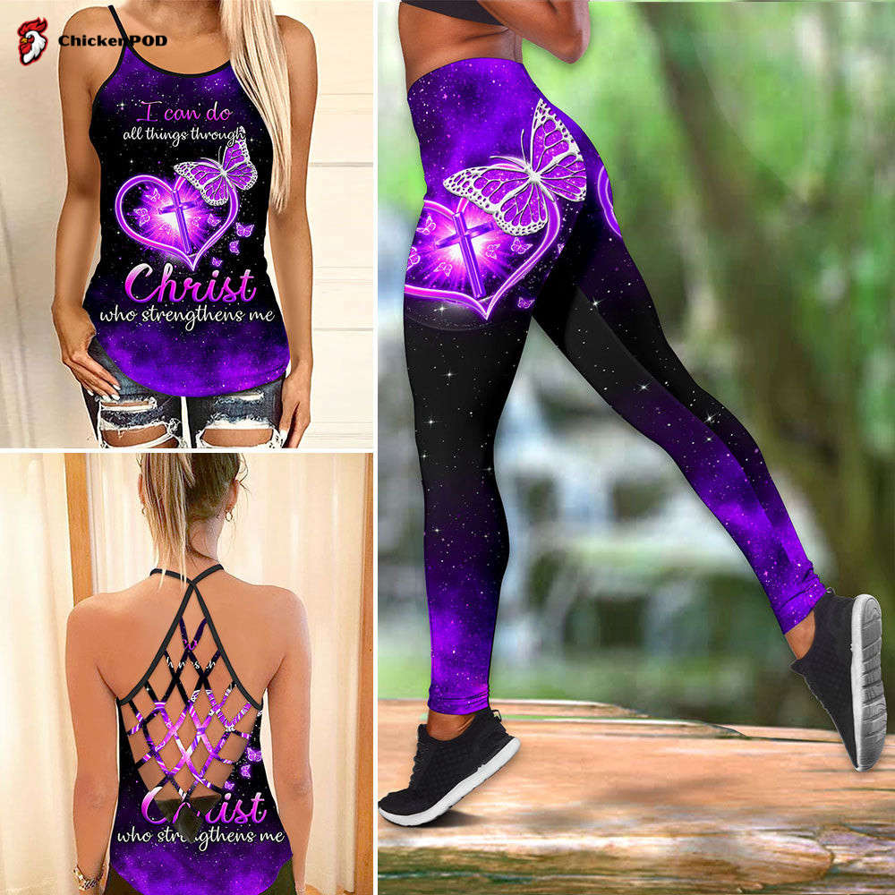 Butterfly All Over Printed Combo Camisole Tank + Legging Butterfly All Over Printed Combo Camisole Tank + Legging