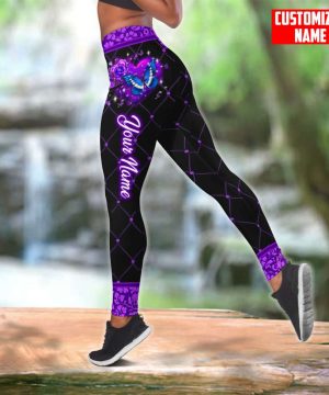 Personalized Name Butterfly With Heart All Over Printed Combo Legging + Tanktop 6 Personalized Name Butterfly With Heart All Over Printed Combo Legging + Tanktop 5