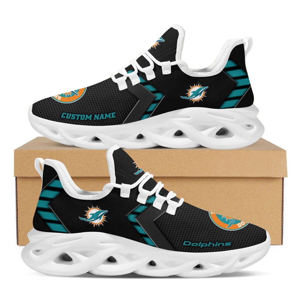 Miami Dolphins Custom Name Personalized Sporty Max Soul Shoes For Men Women Miami Dolphins Custom Name Personalized Sporty Max Soul Shoes For Men Women