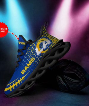 Personalized Name Los Angeles Rams Custom Personalized With Name Max Soul Shoes For Men Women