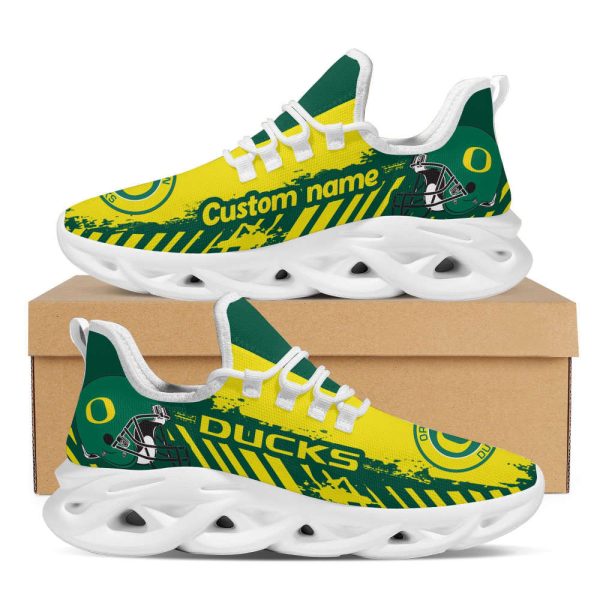 Personalized Name Oregon Ducks American Football Team Helmet Max Soul Sneakers Shoes For Fans