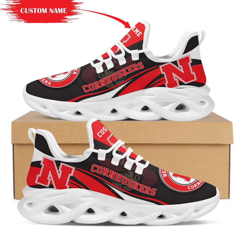Nebraska Cornhuskers Mascot Custom Name Personalized Max Soul Sneakers Running Sports Shoes For Men Nebraska Cornhuskers Mascot Custom Name Personalized Max Soul Sneakers Running Sports Shoes For Men