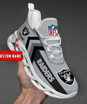 Nfl Las Vegas Raiders Custom Name Max Soul Shoes Chunky Sneakers For Men Women