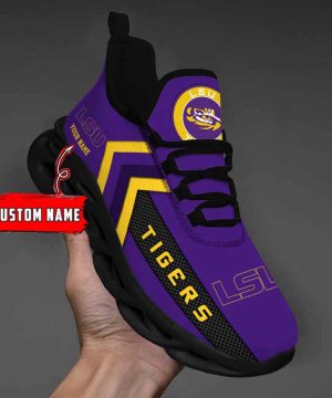 Ncaa Lsu Tigers Custom Name Max Soul Shoes Chunky Sneakers For Men Women