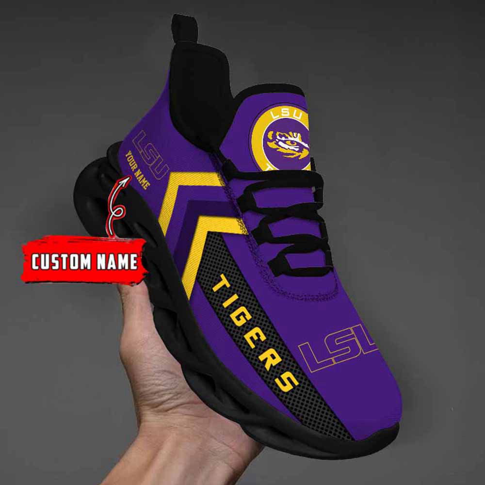 Ncaa Lsu Tigers Custom Name Max Soul Shoes Chunky Sneakers For Men Women Ncaa Lsu Tigers Custom Name Max Soul Shoes Chunky Sneakers For Men Women