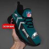 Nfl Los Angeles Chargers Custom Name Max Soul Shoes Chunky Sneakers For Men Women Nfl Los Angeles Chargers Custom Name Max Soul Shoes Chunky Sneakers For Men Women
