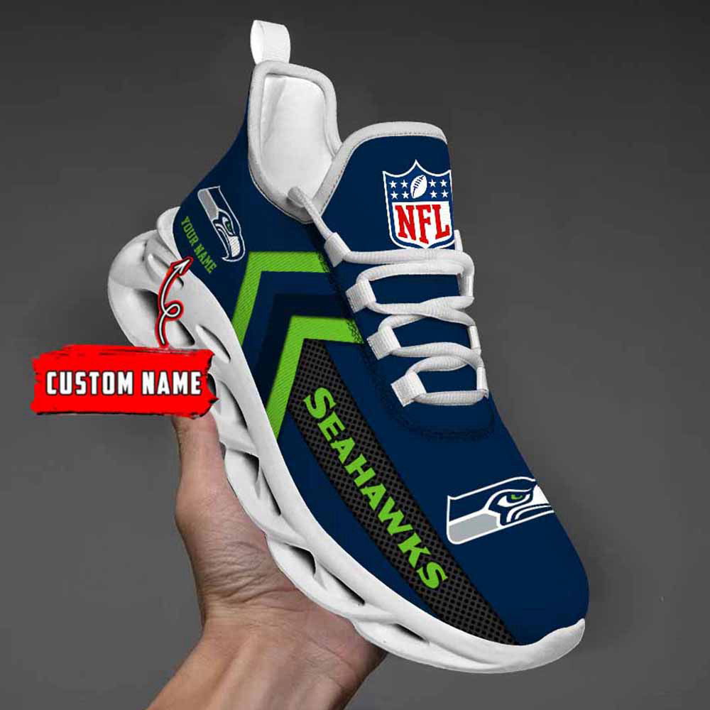 Nfl Seattle Seahawks Custom Name Max Soul Shoes Chunky Sneakers For Men Women Nfl Seattle Seahawks Custom Name Max Soul Shoes Chunky Sneakers For Men Women