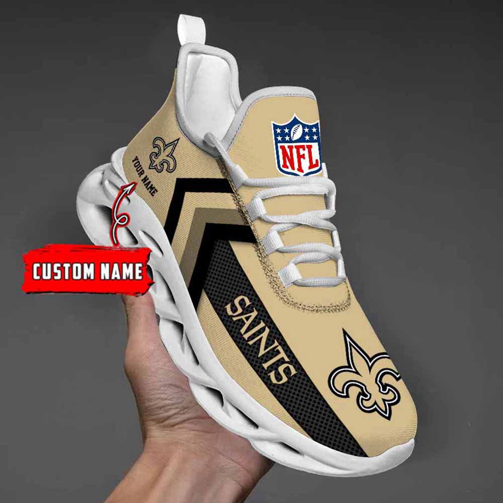 Nfl New Orleans Saints Custom Name Max Soul Shoes Chunky Sneakers For Men Women Nfl New Orleans Saints Custom Name Max Soul Shoes Chunky Sneakers For Men Women