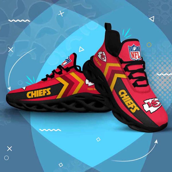 Nfl Kansas City Chiefs Custom Name Max Soul Shoes Chunky Sneakers For Men Women