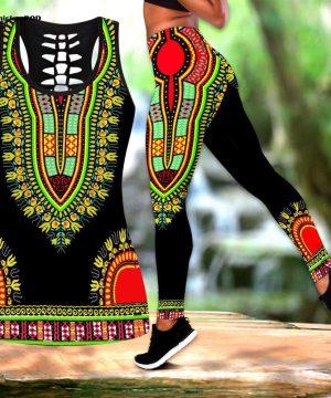 African Dashiki Pattern 3D Over Printed Legging & Tank Top African Dashiki Pattern 3D Over Printed Legging & Tank Top