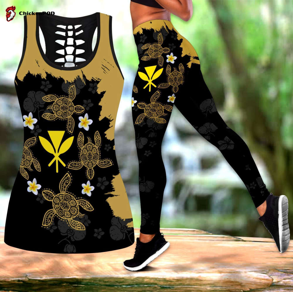 Amazing Polynesian Hawaii Turtle Legging &Amp; Tank Top Amazing Polynesian Hawaii Turtle Legging &Amp; Tank Top