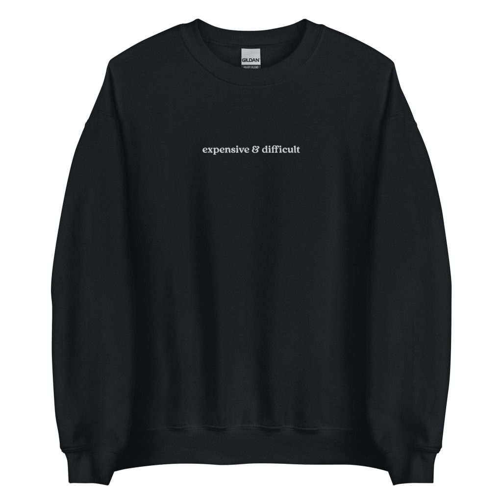 Luxurious And Challenging Crewneck Sweatshirt With Exquisite Embroidery Luxurious And Challenging Crewneck Sweatshirt With Exquisite Embroidery