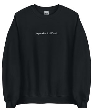 Luxurious and Challenging Crewneck Sweatshirt with Exquisite Embroidery