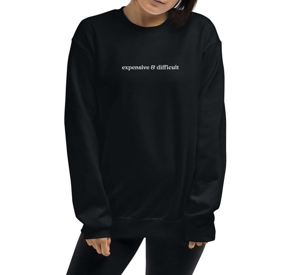 Luxurious And Challenging: Embroidered Crewneck Sweatshirt Luxurious And Challenging: Embroidered Crewneck Sweatshirt