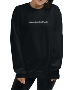 Premium Embroidered Crewneck Sweatshirt: Exquisite Challenging & Luxurious