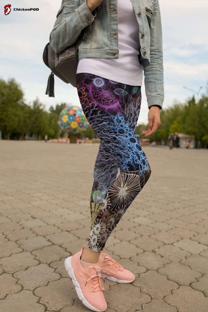 3D All Over Print Art Coral Legging 3D All Over Print Art Coral Legging