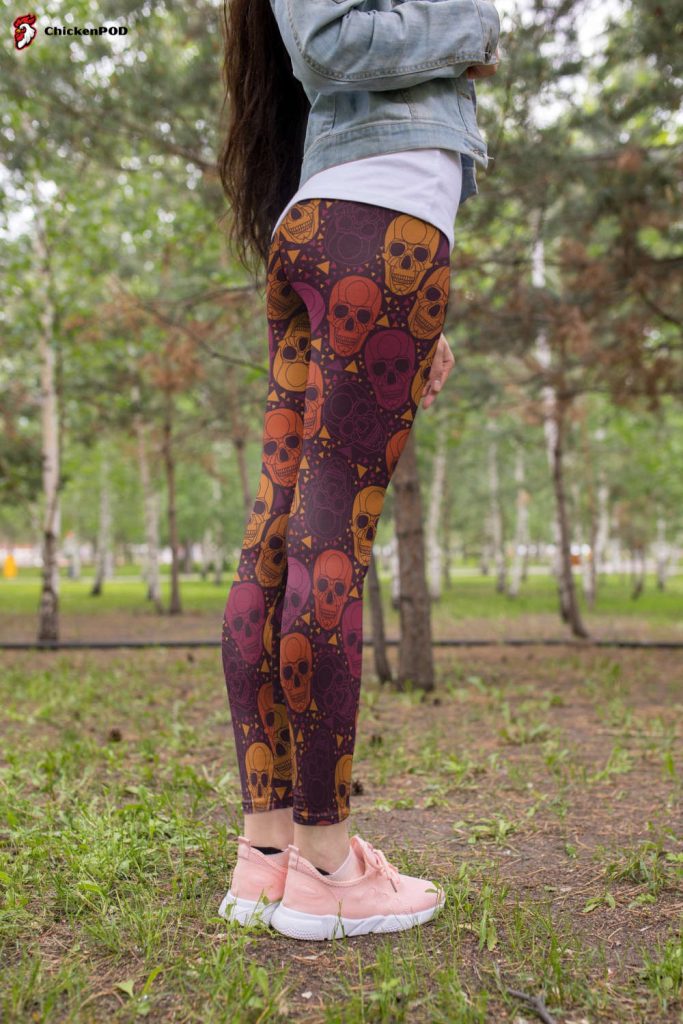 3D All Over Print Fantasy Skull Legging 3D All Over Print Fantasy Skull Legging