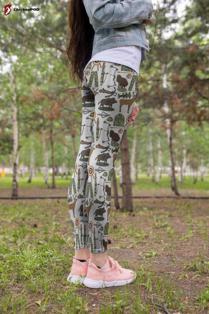 3D All Over Print Hunting Deer, Pig And Chicken Legging 3D All Over Print Hunting Deer, Pig And Chicken Legging