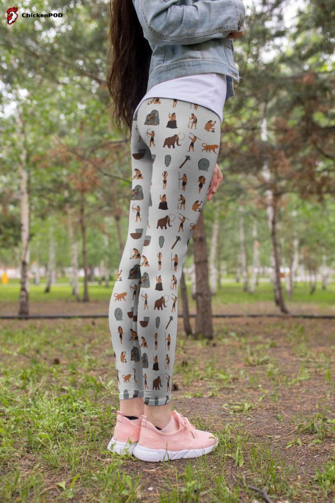 3D All Over Print Hunting Mammoth And Tiger Legging 3D All Over Print Hunting Mammoth And Tiger Legging