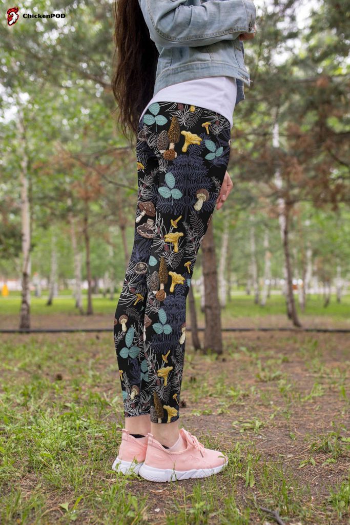 3D All Over Print Mushrooms And Leaves Of Forest Trees Legging Dc Fashion 3D All Over Print Mushrooms And Leaves Of Forest Trees Legging Dc Fashion