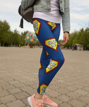 3D All Over Print Super Dad Legging 3D All Over Print Super Dad Legging