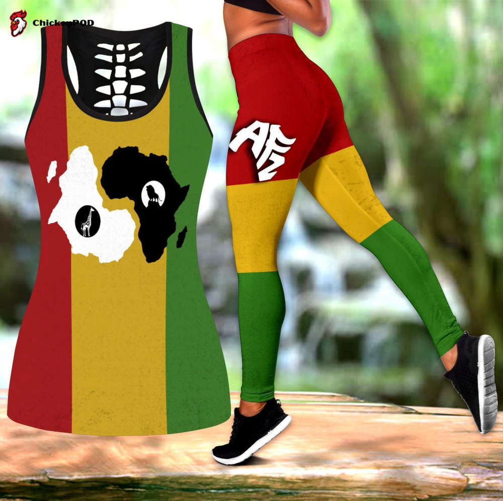 African Map Yin And Yang Legging &Amp; Tank Top African Map Yin And Yang Legging &Amp; Tank Top