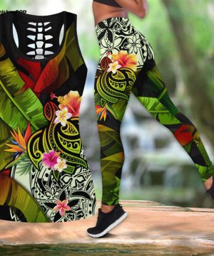 Amazing Turtle Polynesian Over Printed Legging & Tank top ML Amazing Turtle Polynesian Over Printed Legging & Tank top ML