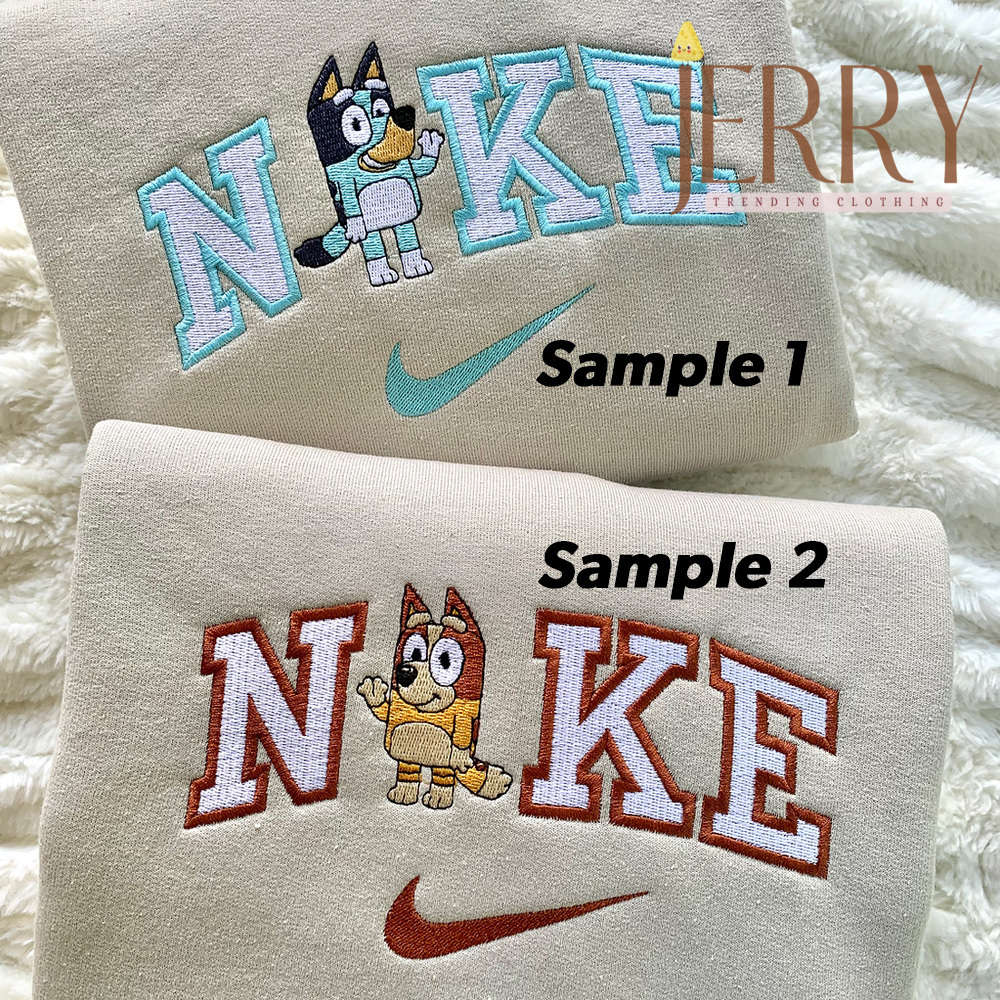 Stylish Bandit Heeler &Amp; Chilli Heeler Nike Sweatshirt With Embroidery Stylish Bandit Heeler &Amp; Chilli Heeler Nike Sweatshirt With Embroidery