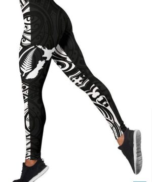 Beebuble Aotearoa Maori with Map and Silver Fern Leggings – Front Half Style Beebuble Aotearoa Maori with Map and Silver Fern Leggings - Front Half Style