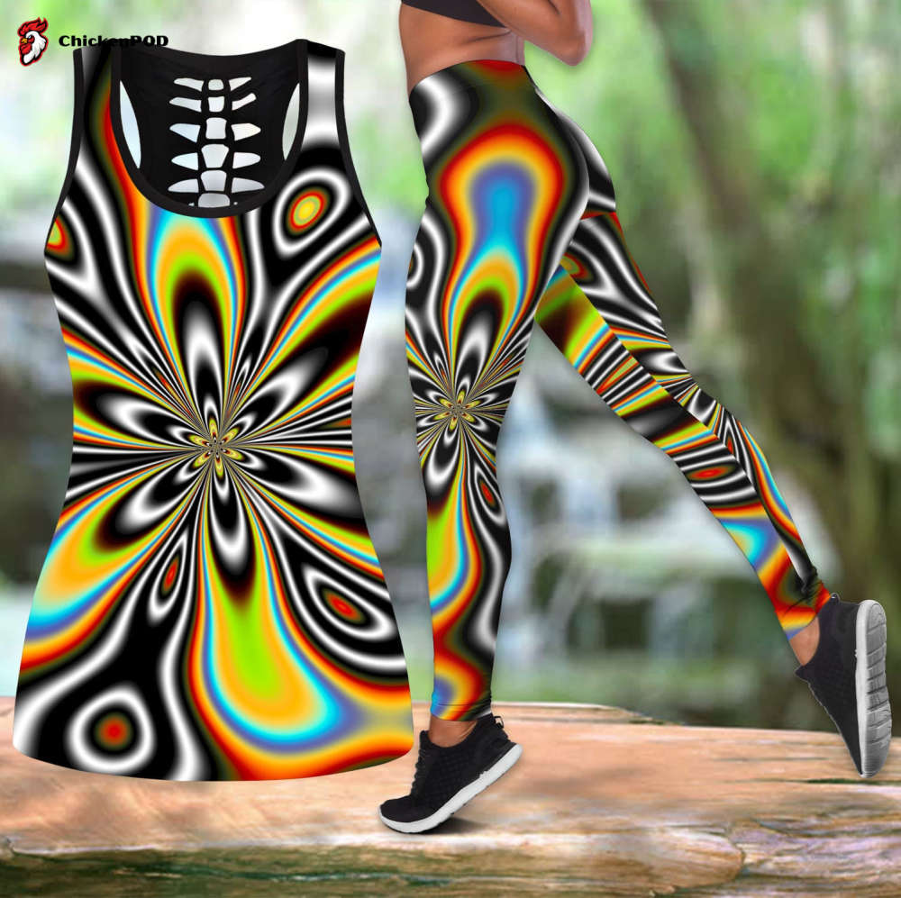 Beebuble Hippie Trippy Spychedelia 3D Full Printed Combo Legging Tanktop Beebuble Hippie Trippy Spychedelia 3D Full Printed Combo Legging Tanktop
