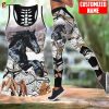 Cat &Amp; Butterfly Tattoos Combo Outfit Legging + Hollow Tank For Women Sport Gifts Pl