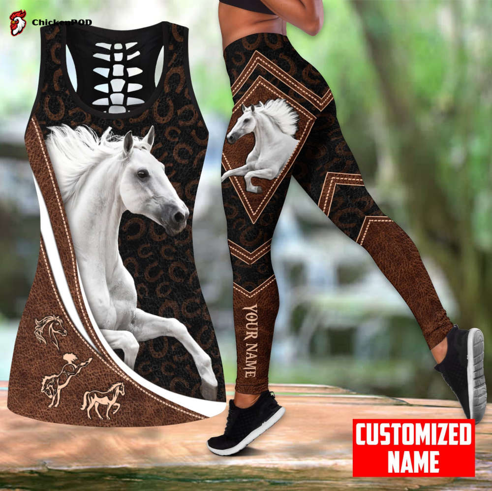 Beebuble Personalized Name Arabian Horse All Over Printed Combo Legging Tanktop Beebuble Personalized Name Arabian Horse All Over Printed Combo Legging Tanktop