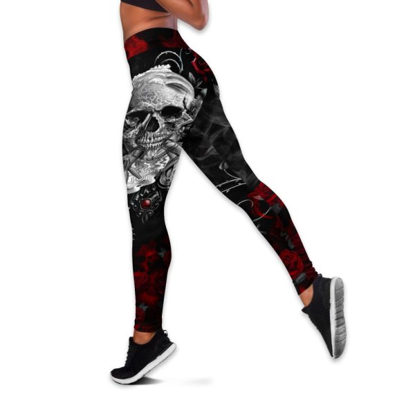 Beebuble Skull All Over Printed Combo Tanktop + Legging Na