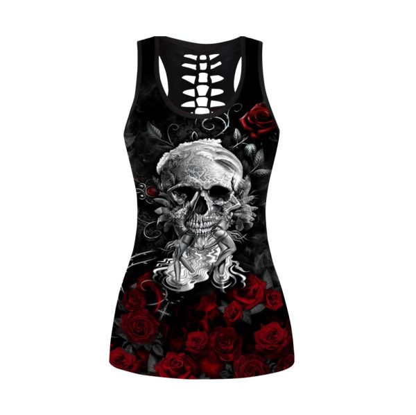 Beebuble Skull All Over Printed Combo Tanktop + Legging Na