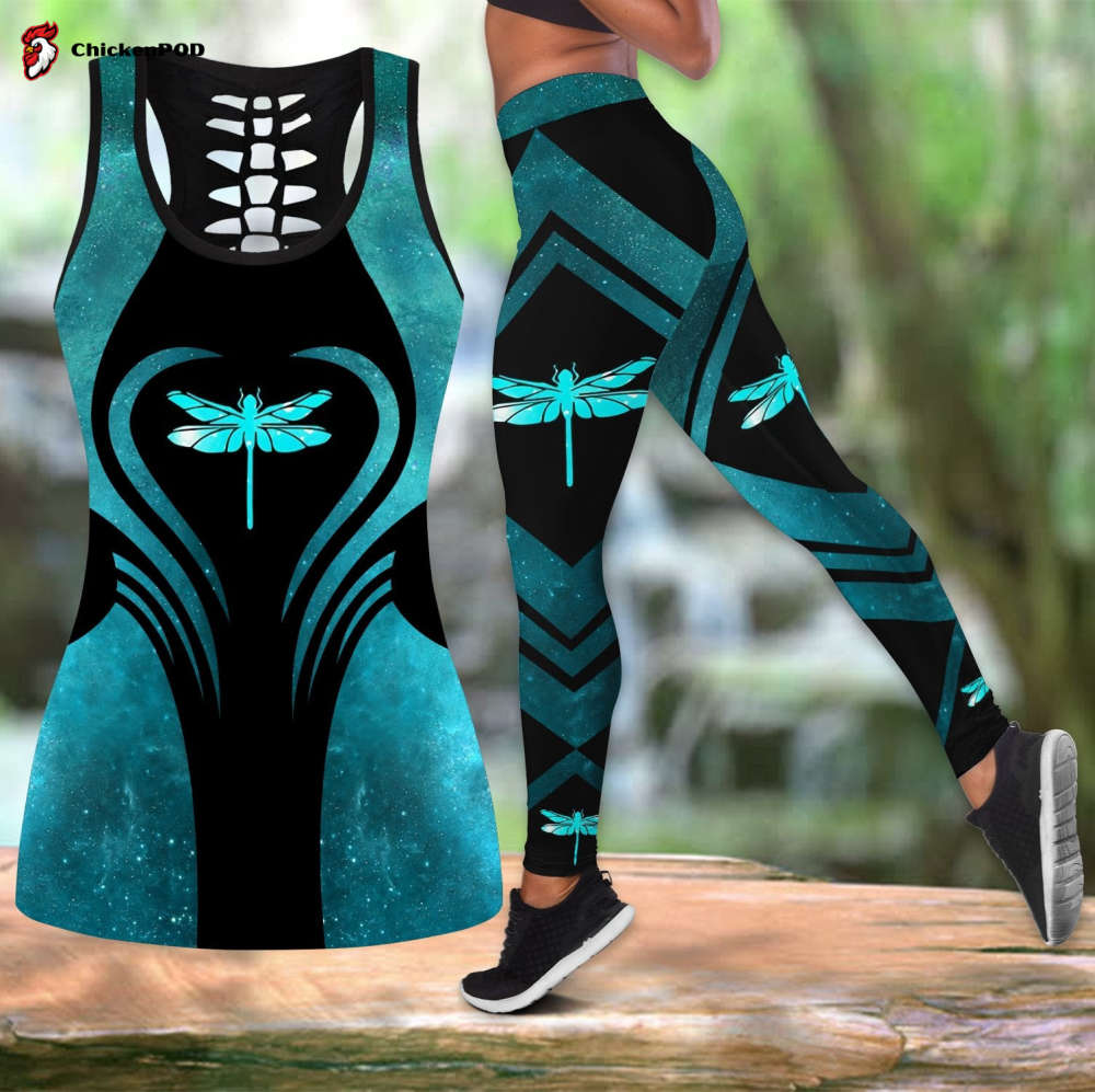 Blue Dragonfly Legging + Hollow Tankt Combo Hg Blue Dragonfly Legging + Hollow Tankt Combo Hg