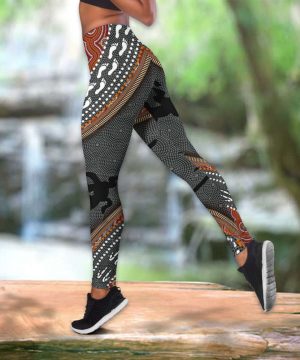 Custom Name Aboriginal Dots Zip Pattern Printed Combo Legging Tanktop 4 Custom Name Aboriginal Dots Zip Pattern Printed Combo Legging Tanktop 3