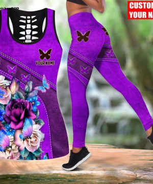 Customized Name Butterfly Combo Legging + Tanktop Customized Name Butterfly Combo Legging + Tanktop