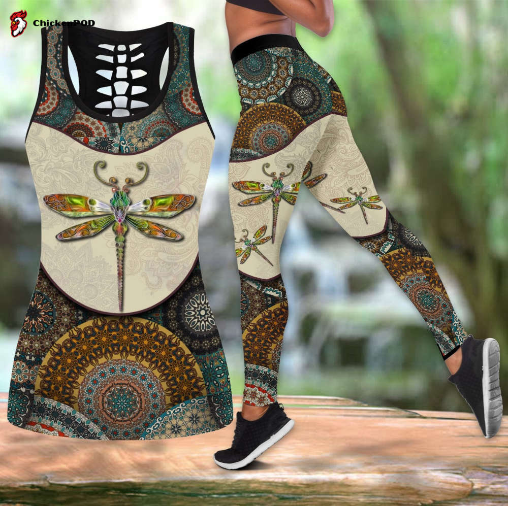 Dragonfly Boho Legging + Hollow Tanktop Combo Hac Dragonfly Boho Legging + Hollow Tanktop Combo Hac