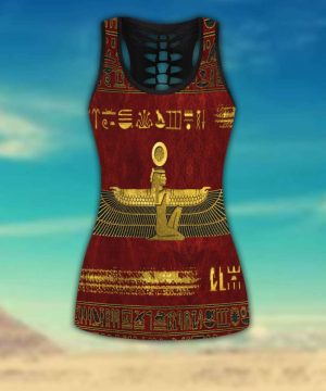 Egyptian Ancient Queen Red Pattern Combo Legging Tank 4 Egyptian Ancient Queen Red Pattern Combo Legging Tank 3