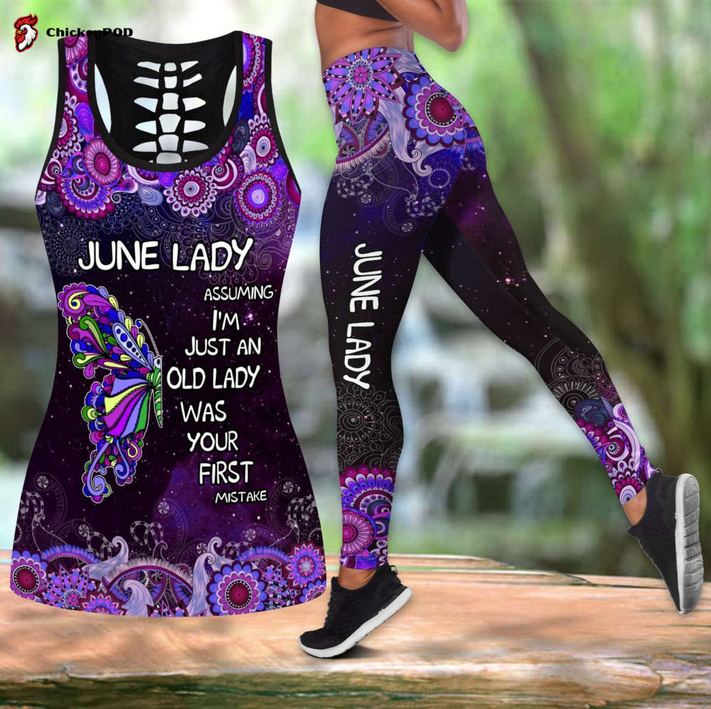 June Lady Butterfly Combo Tank Top And Legging June Lady Butterfly Combo Tank Top And Legging