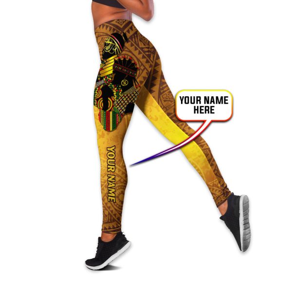 Juneteenth  Custom Name African American Combo Legging + Tank Top