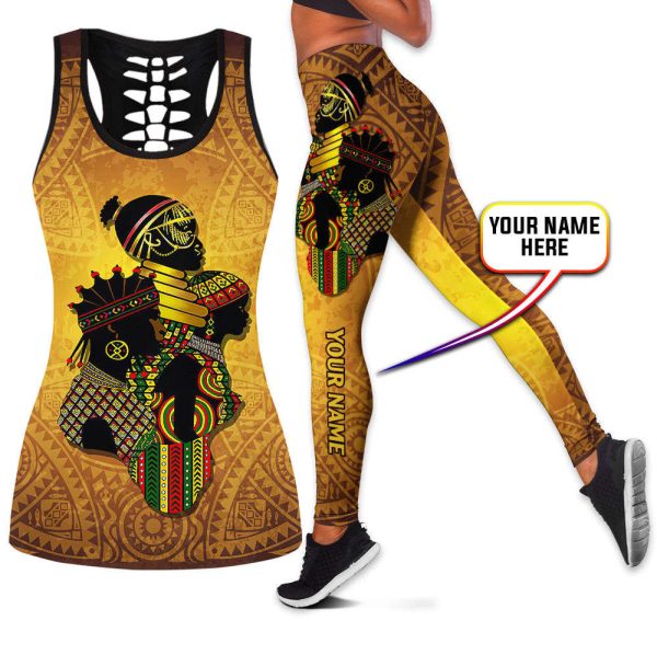 Juneteenth  Custom Name African American Combo Legging + Tank Top
