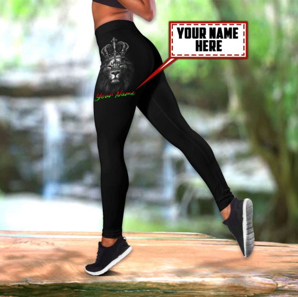 Juneteenth  Custom Name African American Combo Legging Tank Top