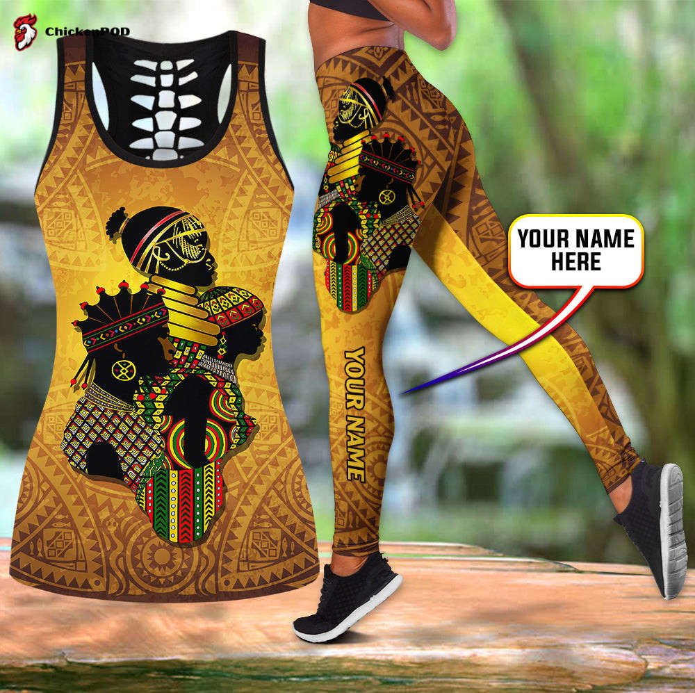 Juneteenth Custom Name African American Combo Legging + Tank Top Juneteenth Custom Name African American Combo Legging + Tank Top
