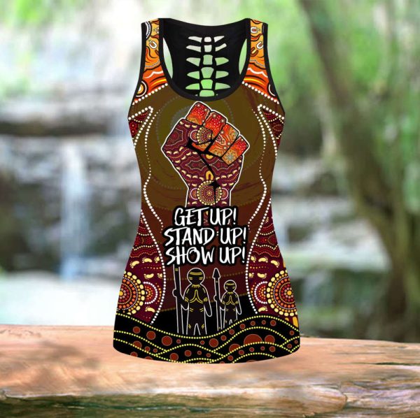 Naidoc Week 2022 Aboriginal Indigenous Get Up! Stand Up! Show Up! Combo Legging Tanktop