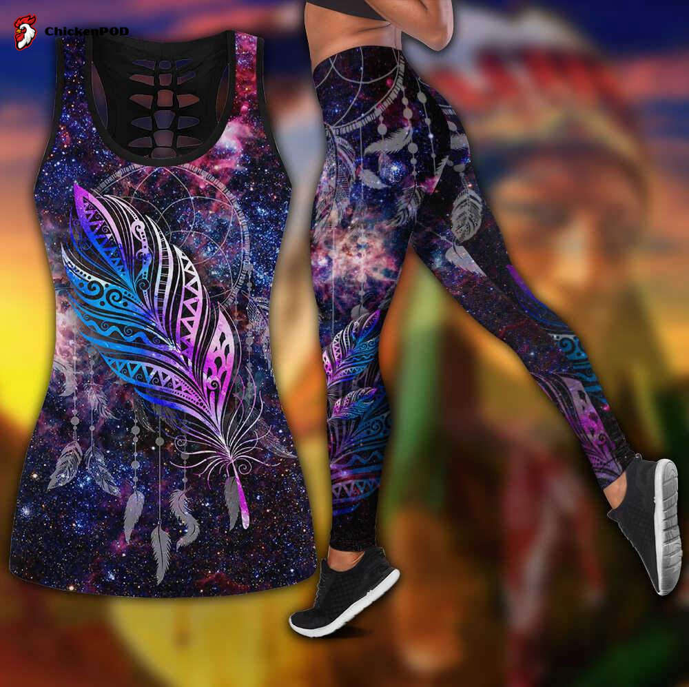 Native American Feather Combo Tank + Legging Am290604 Native American Feather Combo Tank + Legging Am290604