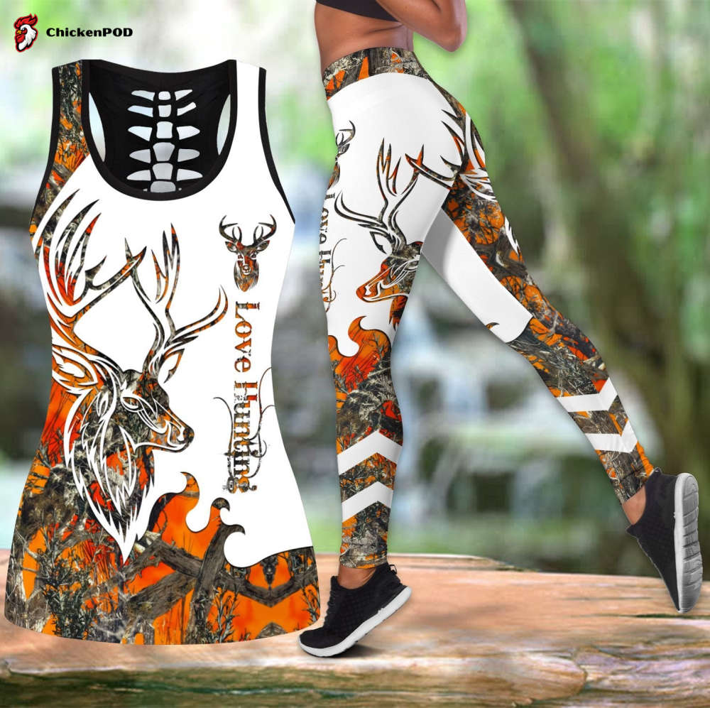 Personalized Name Hunting Combo Legging + Tanktop Orange Camo Deer Personalized Name Hunting Combo Legging + Tanktop Orange Camo Deer