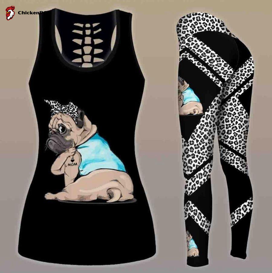 Pug Dog Combo Tank + Legging Ta033006 Pug Dog Combo Tank + Legging Ta033006