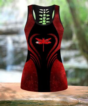Red dragonfly legging + hollow tankt combo HAC